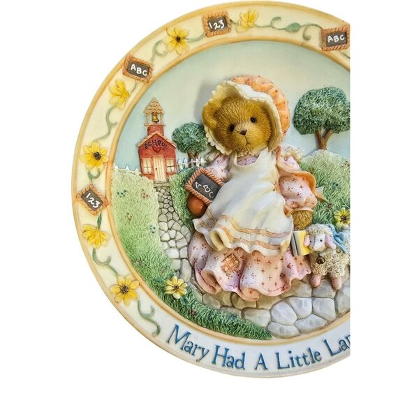 Vtg Cherished Teddies Mary Had A Little Lamb Plate Nursery Rhymes Collection - Picture 7 of 10